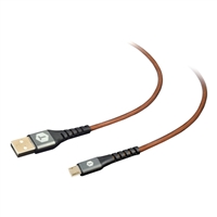 Tough Tested PRO Armor Weave with Slim Tip Micro USB Cable 8 Ft. - Brown