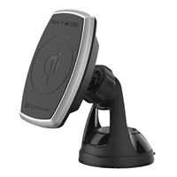 Scosche Industries MagicMount Pro Suction Magnetic Windshield/ Dashboard Phone Mount w/Qi Wireless Charging - Black