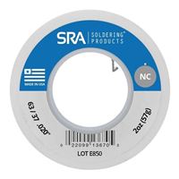 SRA Soldering Products No-Clean Flux Core Solder Sn63/Pb37 - 2 Ounce Spool