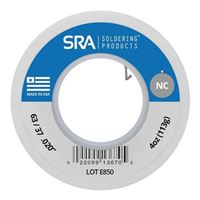 SRA Soldering Products No-Clean Flux Core Solder Sn63/Pb37 - 4 Ounce Spool