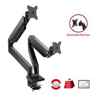 SIIG Dual Monitor Heavy-Duty Premium Aluminum Gas Spring Desk Mount - 17&quot; to 35&quot;