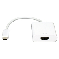QVS USB 3.1 (Gen 1 Type-C) Male to DisplayPort Female UltraHD 4K Video Converter - White