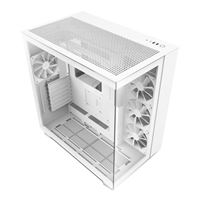 NZXT H9 Flow Tempered Glass ATX Mid-Tower Computer Case - White