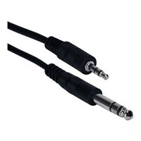 QVS 3ft 3.5mm Male Stereo to 1/4 Male TRS Audio Conversion Cable