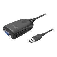 j5create USB 2.0 (Type-A) Male to VGA Female Display Adapter 3.3 ft - Gray