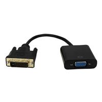 QVS DVI-D Male to VGA Female Adapter Cable - Black