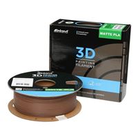 Inland 1.75mm PLA 3D Printer Filament 1kg (2.2 lbs) Cardboard Spool - Matte Chocolate