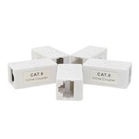 Micro Connectors Cat6 Ethernet Coupler UL Listed - White (5-Pack)