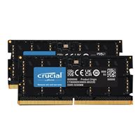 Crucial 32GB (2 x 16GB) DDR5-5600 PC5-44800 CL46 Dual Channel Laptop Memory Kit CT2K16G56C46S5 - Black