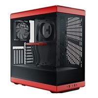 IBuyPower HYTE Y40 Tempered Glass ATX Mid-Tower Computer Case - Red