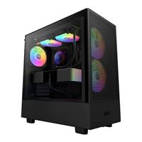 NZXT H5 Flow RGB Tempered Glass ATX Mid-Tower Computer Case - Black