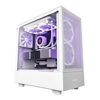 NZXT H5 Flow RGB Tempered Glass ATX Mid-Tower Computer Case - White