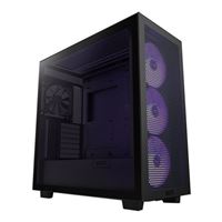 NZXT H7 Flow RGB Tempered Glass ATX Mid-Tower Computer Case - Black