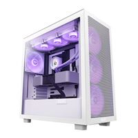NZXT H7 Flow RGB Tempered Glass ATX Mid-Tower Computer Case - White