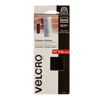 VELCRO 91841 Extreme Outdoor Strips 4&quot; x 1&quot; - Black (10-Pack)