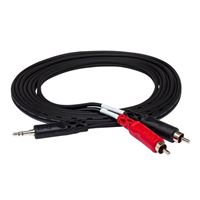 Hosa Technology Stereo Mini Male to 2 RCA Male Y-Cable - 6ft.