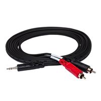 Hosa Technology Stereo Mini 3.5mm Male to 2 RCA Male Y-Cable - 10 ft.