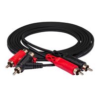 Hosa Technology Dual RCA to Dual RCA + Female Junction Cable - 3.3 ft