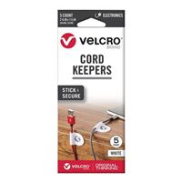 VELCRO Cord Keepers 2 5/8in x 1 1/8in. (White) - 5 Count