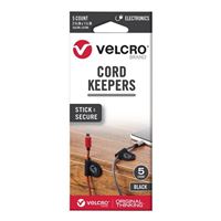 VELCRO Cord Keepers 2 5/8in x 1 1/8in. (Black) - 5 Count