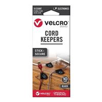 VELCRO Cord Keepers 2 5/8in x 1 1/8in. (Black) - 10 Count