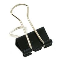 Bazic Small 3/4in (19mm) Black Binder Clip - 20 pack