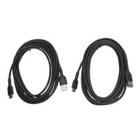 Inland USB Type-A to USB Type-C (Black) - 9 ft. (2 Pack)