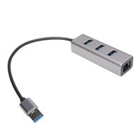 Inland USB Type-A 3.0 Gigabit Ethernet NIC Network Adapter with 3 Port USB Hub