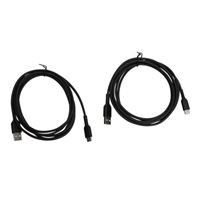Inland USB Type-A to USB Type-C (Black) - 6 ft. (2 Pack)
