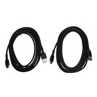 Inland USB Type-A to USB Type-C (Black) - 10 Ft. (2 Pack)