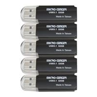 Micro Center 32GB SuperSpeed USB 3.1 (Gen 1) Flash Drive - Black(5 Pack)