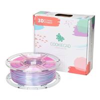 Cookiecad 1.75mm PLA Silk 3D Printer Filament Multi Color Color 1.0 kg (2.2 lbs.) Spool - Mermaid