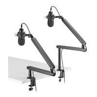 Inland Height Adjustable Low Profile Microphone Arm with Cable Management Channels