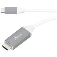 j5create USB 3.1 (Gen 2 Type-C) Male to HDMI Male Cable 6 ft. - White
