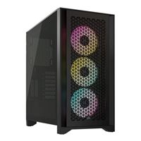 Corsair iCUE 4000D RGB AIRFLOW Tempered Glass ATX Mid-Tower Computer Case - Black