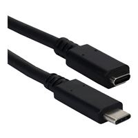 QVS 1-Meter USB Type-C 3.2 10Gbps 100-Watts Sync & Power Adapter Cable Male to Female