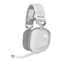 Corsair HS80 RGB WIRELESS Premium Gaming Headset with Spatial Audio, White