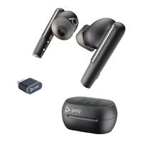 Plantronics Poly Voyager Free 60 Plus UC Active Noise Cancelling True Wireless Bluetooth Earbuds - Black
