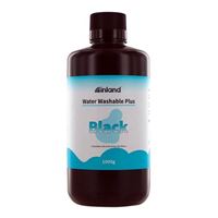 Inland 405nm UV Curing Water Washable Plus 3D Printer Resin 1 kg (2.2 lbs.) - Black