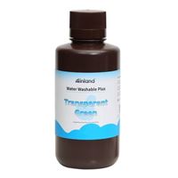 Inland 405nm UV Curing Water Washable Plus 3D Printer Resin 1 kg (2.2 lbs.) - Transparent Green