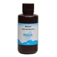 Inland 405nm UV Curing Water Washable Plus 3D Printer Resin 0.5 kg (1.1 lbs.) - Black
