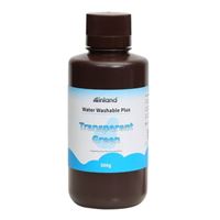 Inland 405nm UV Curing Water Washable Plus 3D Printer Resin 0.5 kg (1.1 lbs.) - Transparent Green