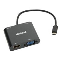 Inland USB-C Hub with 4K HDMI, VGA, USB 3.0 and 3.5mm Audio port