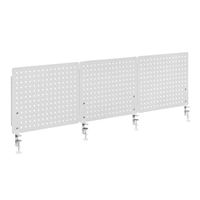 Inland 3 Steel Clamp-on and Wall Mounted Pegboard for Office and Gaming Accessories Storage - White