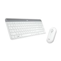 Logitech Slim Wireless Keyboard and Mouse Combo MK470 (White)