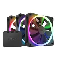 NZXT F120 RGB Fluid Dynamic Bearing 120mm Case Fan - Black 3 Pack