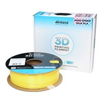 1.75mm pla high speed silk 3d printer filament 1.0 kg (2.2 lbs.) cardboard spool - yellow dimensional accuracy +/- 0.05mm, fits most fdm/fff printers, odor free, clog free