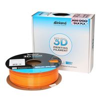 Inland 1.75mm PLA High Speed Silk 3D Printer Filament 1.0 kg (2.2 lbs.) Cardboard Spool - Orange