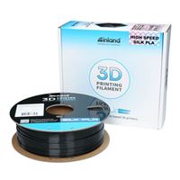 Inland 1.75mm PLA High Speed Silk 3D Printer Filament 1.0 kg (2.2 lbs.) Cardboard Spool - Black