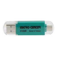 Micro Center 512GB Dual Type-A Type-C 2-in-1 SuperSpeed USB 3.2 (Gen 1) Flash Drive - Green
